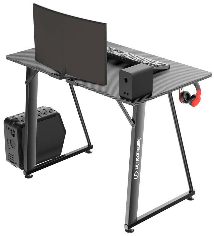 Herní stůl ULTRADESK ENTER V2 100 x 60 cm černý