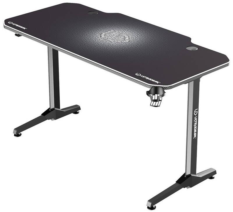 Herní stůl ULTRADESK FRAG 140 x 66 cm černý bílý