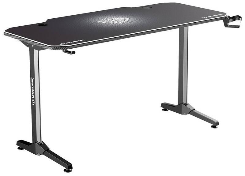 Herní stůl ULTRADESK FRAG 140 x 66 cm černý bílý