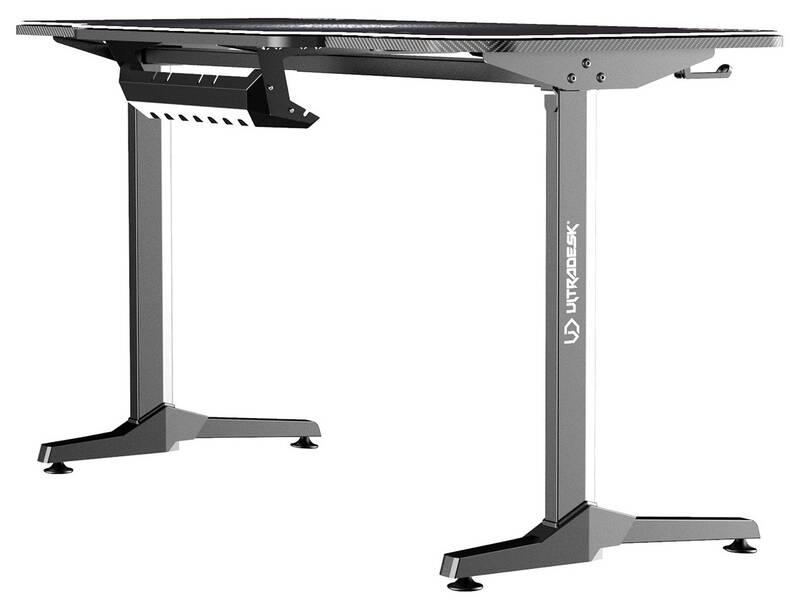 Herní stůl ULTRADESK FRAG 140 x 66 cm černý bílý