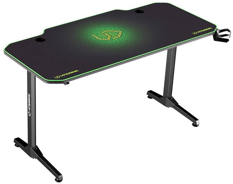 Herní stůl ULTRADESK FRAG 140 x 66 cm černý zelený