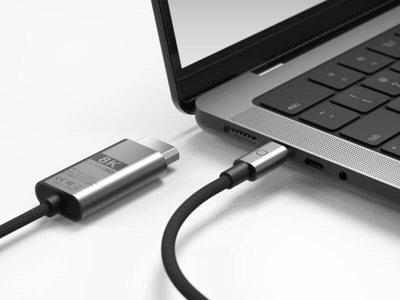 Kabel Linq byELEMENTS USB-C Display Port, 8K 60Hz PRO, 2m černý