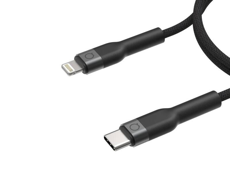 Kabel Linq byELEMENTS USB-C Lightning, Mfi, 2m černý