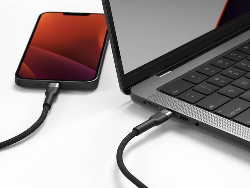 Kabel Linq byELEMENTS USB-C Lightning, Mfi, 2m černý