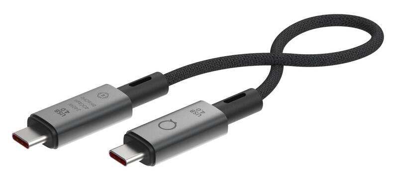 Kabel Linq byELEMENTS USB-C USB-C, 240W, 0,3m černý, Kabel, Linq, byELEMENTS, USB-C, USB-C, 240W, 0,3m, černý