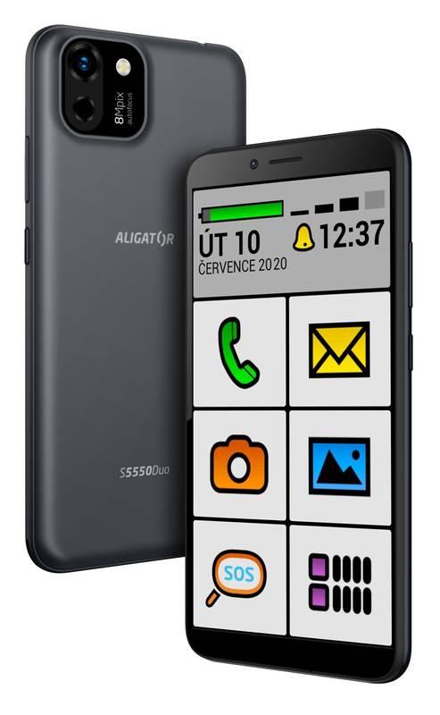 Mobilní telefon Aligator S5550 Senior černý