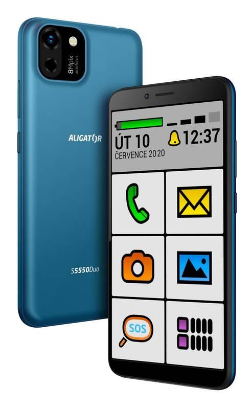 Mobilní telefon Aligator S5550 Senior modrý, Mobilní, telefon, Aligator, S5550, Senior, modrý