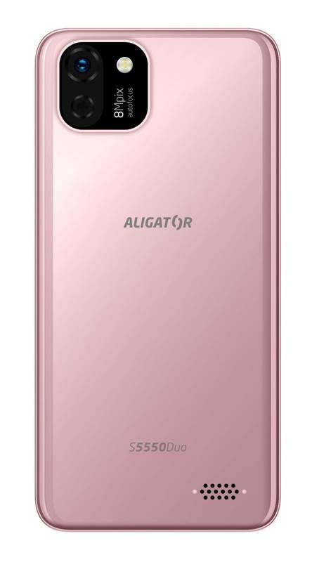 Mobilní telefon Aligator S5550 Senior růžový zlatý, Mobilní, telefon, Aligator, S5550, Senior, růžový, zlatý
