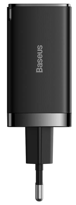 Nabíječka do sítě Baseus GaN5 Pro, 2x USB-C, USB-A, 65W USB-C kabel 1m černá