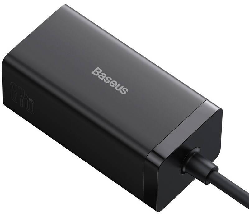 Nabíječka do sítě Baseus GaN5 Pro, 2x USB-C, USB-A, HDMI, 67W kabel 1.5m USB-C kabel 1m černá