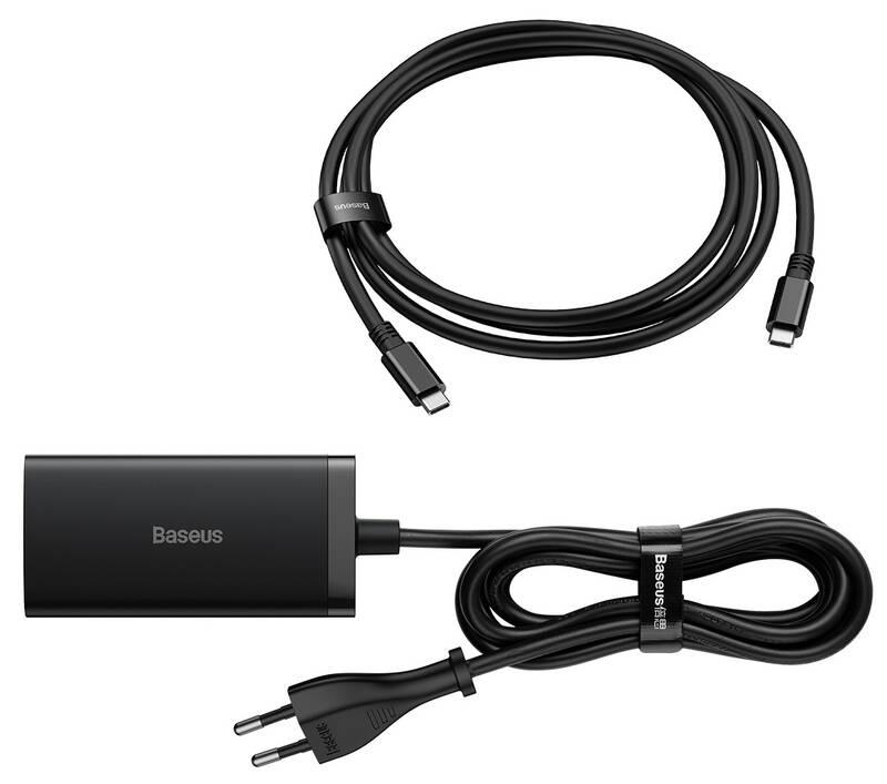 Nabíječka do sítě Baseus GaN5 Pro, 2x USB-C, USB-A, HDMI, 67W kabel 1.5m USB-C kabel 1m černá