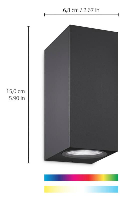 Nástěnné svítidlo WiZ Up and Down Wall Spotlight 2x5W, RGB černé