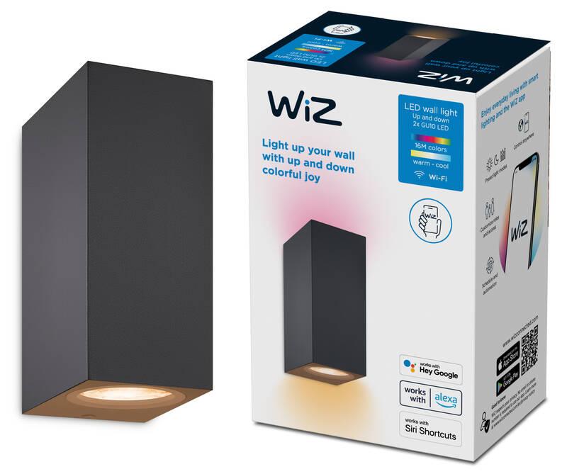 Nástěnné svítidlo WiZ Up and Down Wall Spotlight 2x5W, RGB černé, Nástěnné, svítidlo, WiZ, Up, Down, Wall, Spotlight, 2x5W, RGB, černé