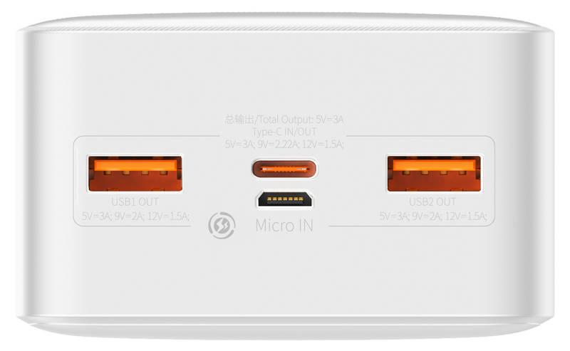 Powerbank Baseus Bipow 30000mAh 20W bílá