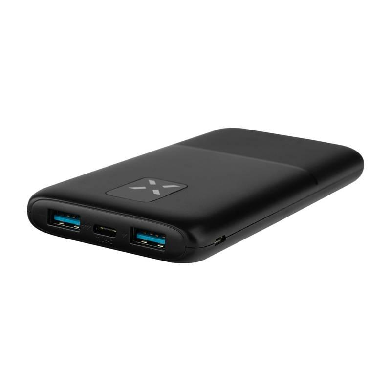 Powerbank FIXED Zen 10 s LCD displejem a výstupem PD 20W, 10 000 mAh černá