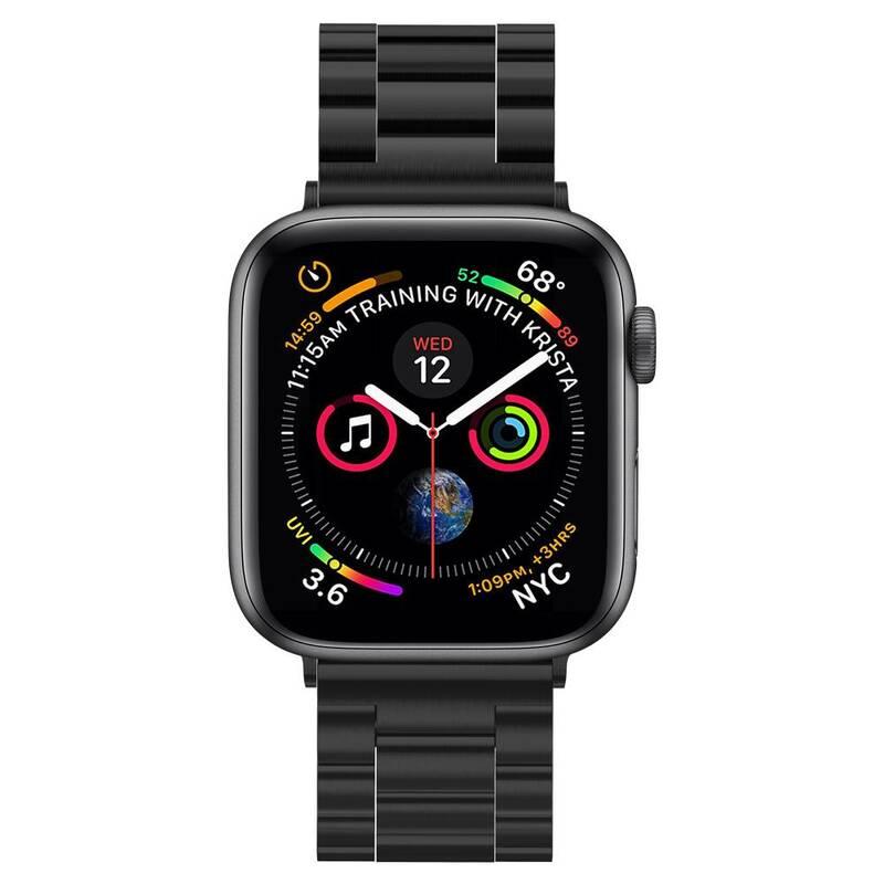 Řemínek Spigen Modern Fit na Apple Watch 42 44 45 49 mm, ocelový černý