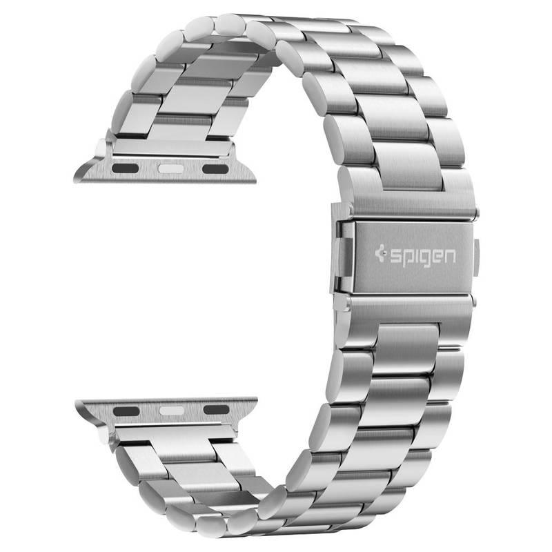 Řemínek Spigen Modern Fit na Apple Watch 42 44 45 49 mm, ocelový stříbrný