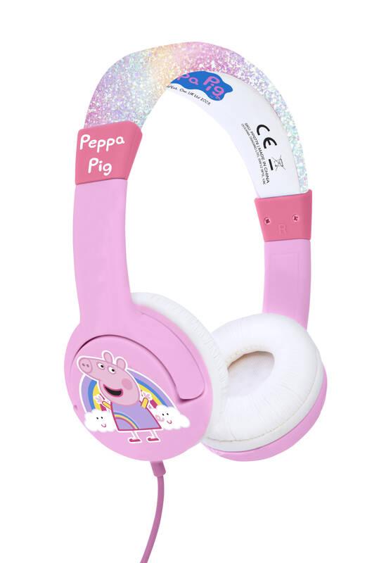 Sluchátka OTL Technologies Peppa Pig Rainbow Children's růžová, Sluchátka, OTL, Technologies, Peppa, Pig, Rainbow, Children's, růžová