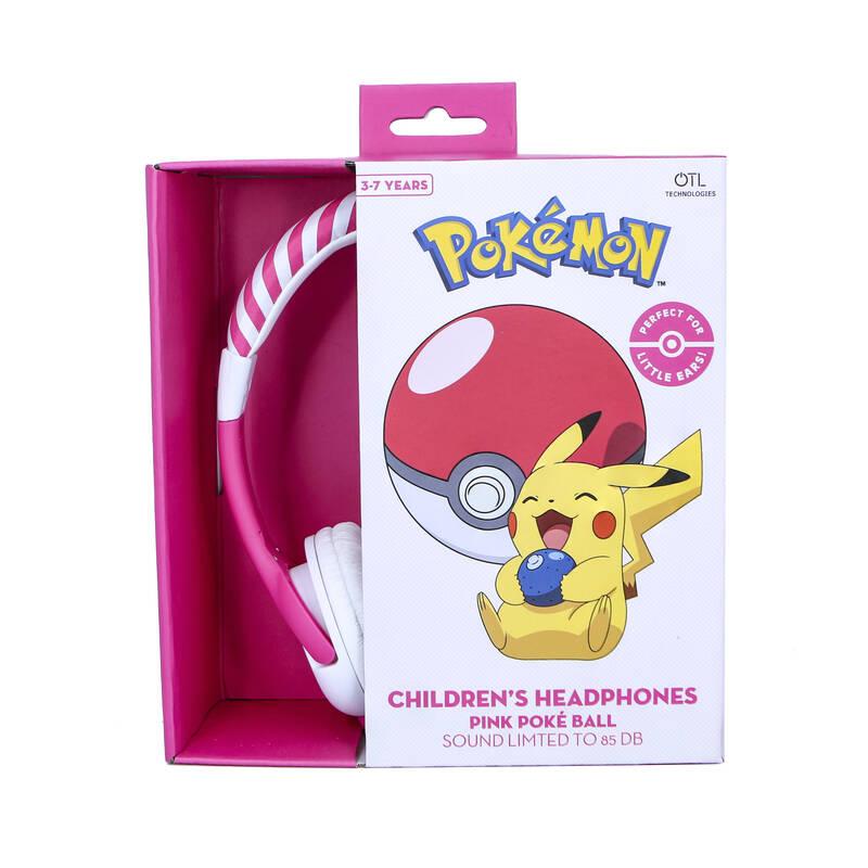 Sluchátka OTL Technologies Pokemon Pink Poke ball Children