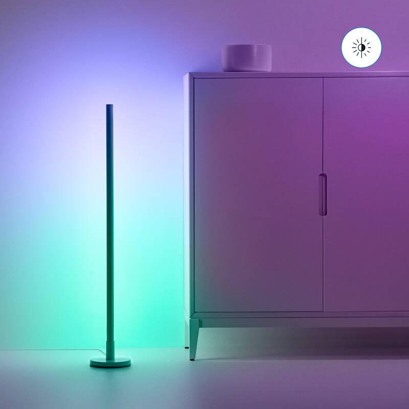 Stojací lampa WiZ Pole Floor Light, RGB bílá
