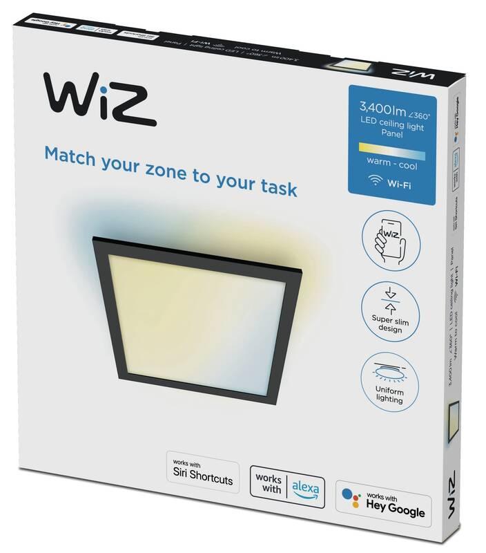Stropní svítidlo WiZ Panel Ceiling 36 W SQ černé