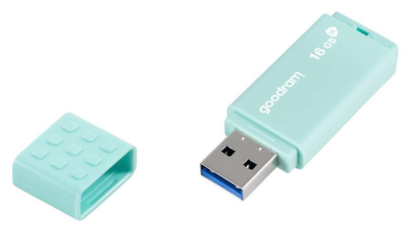 USB Flash Goodram UME3 CARE 16GB USB 3.0 tyrkysový