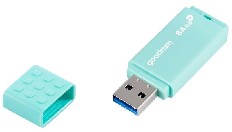 USB Flash Goodram UME3 CARE 64GB USB 3.0 tyrkysový