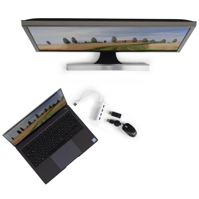 USB Hub Hama 4x USB 2.0 bílý