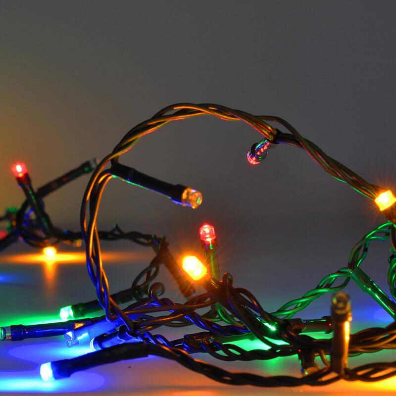 Vánoční osvětlení Solight WIFI smart, 400 LED, 20m, přívod 5m, teplá bílá RGB