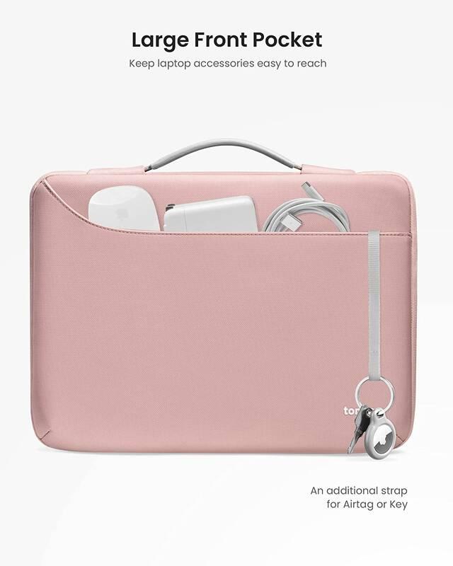 Brašna na notebook tomtoc Briefcase na 14" MacBook Pro růžová