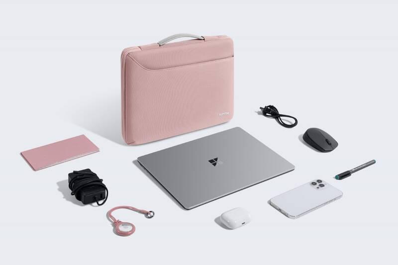 Brašna na notebook tomtoc Briefcase na 14" MacBook Pro růžová