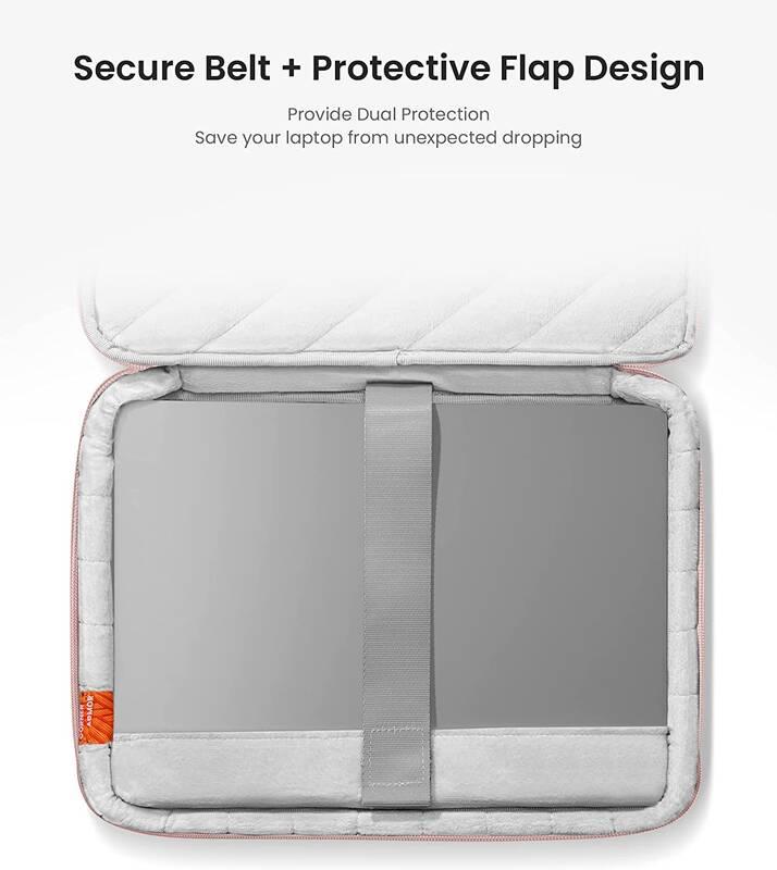 Brašna na notebook tomtoc Briefcase na 14" MacBook Pro růžová