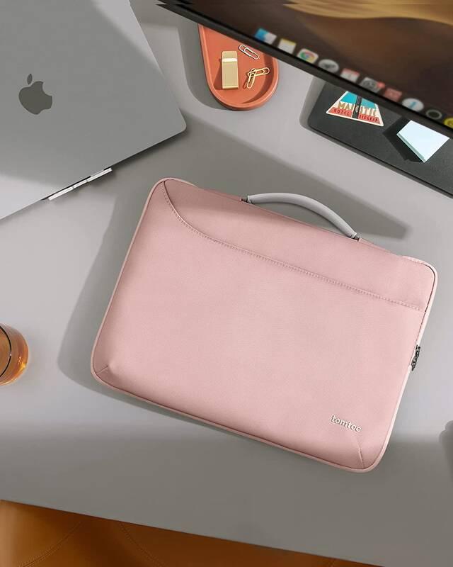 Brašna na notebook tomtoc Briefcase na 16" MacBook Pro růžová