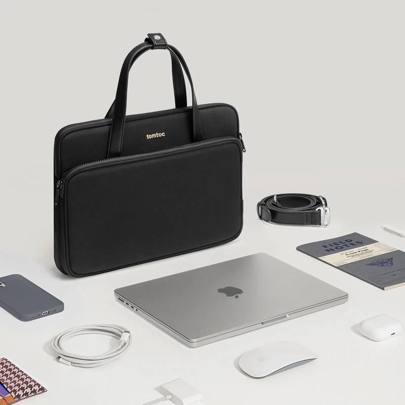 Brašna na notebook tomtoc Shoulder Bag na 14" a 13" MacBook Pro Air černá