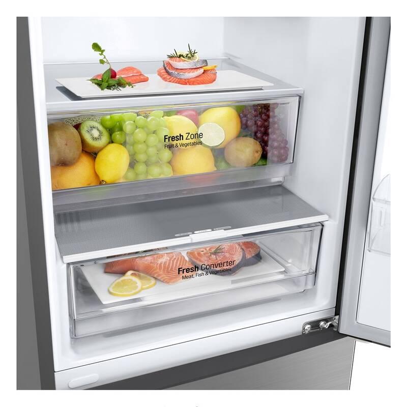 Chladnička s mrazničkou LG GBP62PZNAC stříbrná