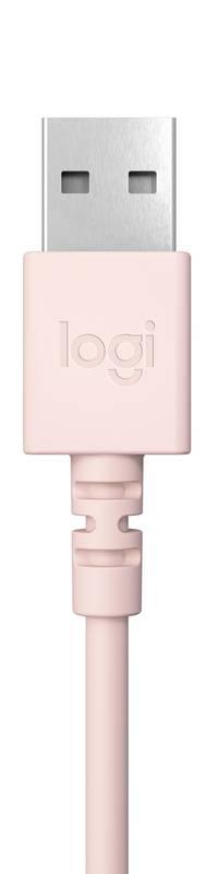 Headset Logitech H390 USB růžový, Headset, Logitech, H390, USB, růžový