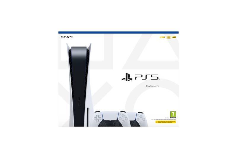 Herní konzole Sony PlayStation 5 2x bezdrátový ovladač DualSense bílá