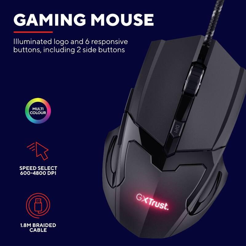 Herní set Trust GXT 785 RAVIUS headset myš černý