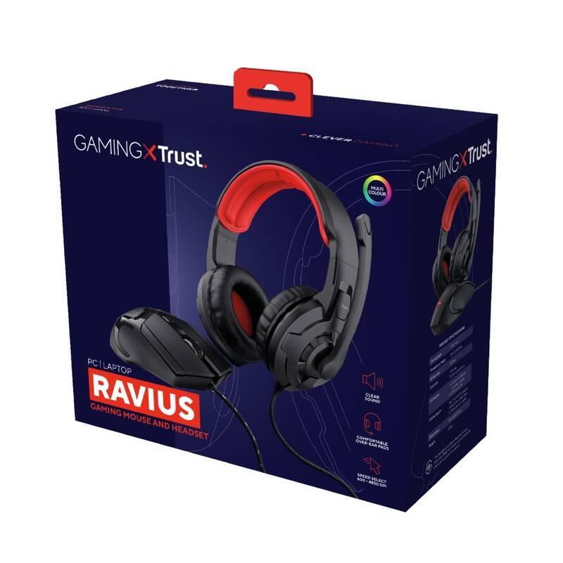 Herní set Trust GXT 785 RAVIUS headset myš černý