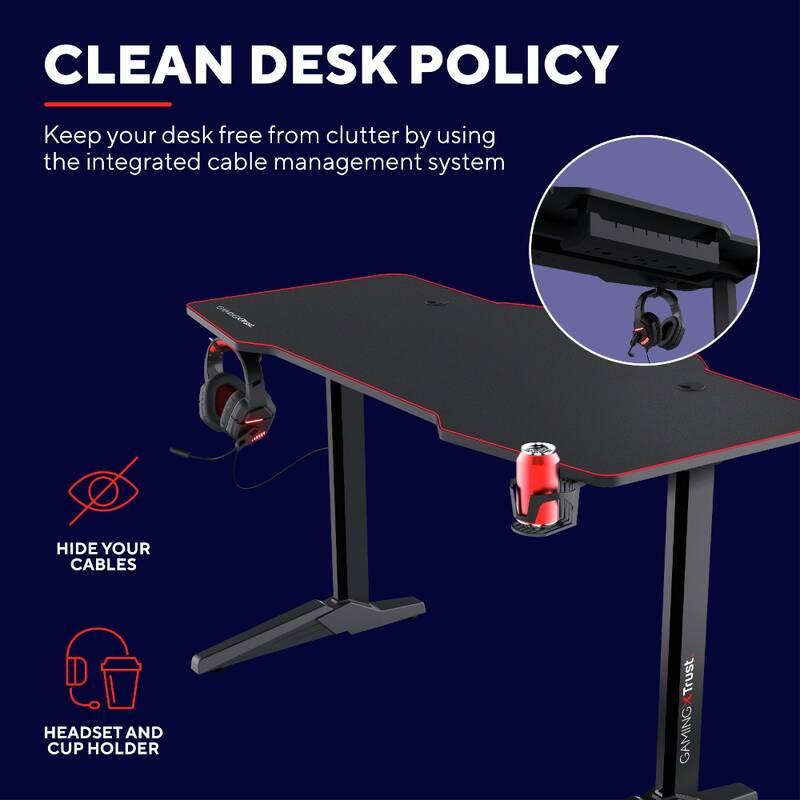 Herní stůl Trust GXT 1175 IMPERIUS černý