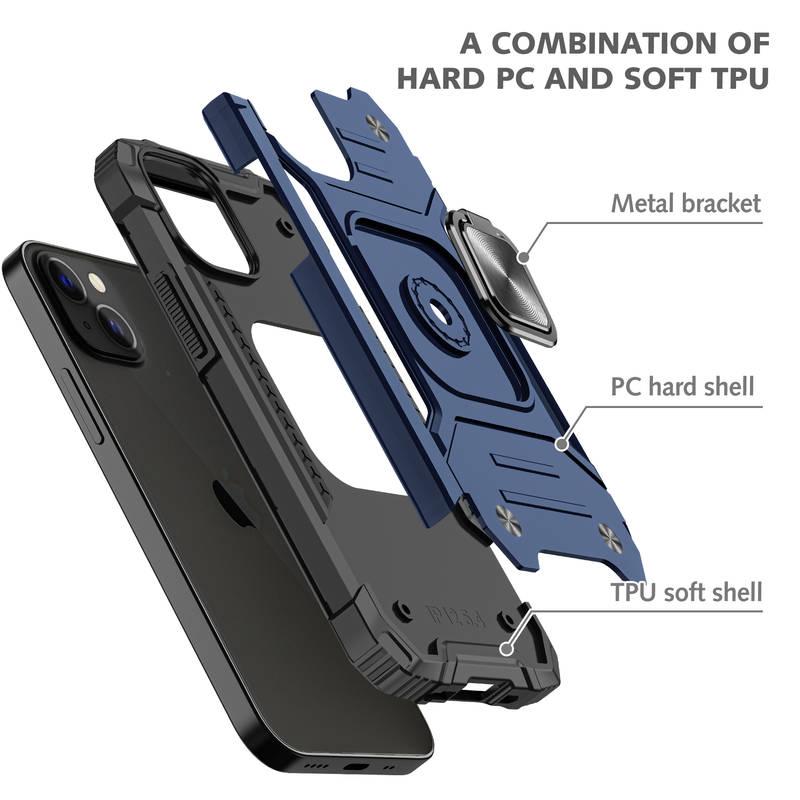 Kryt na mobil Lenuo Union Armor na Apple iPhone 14 modrý