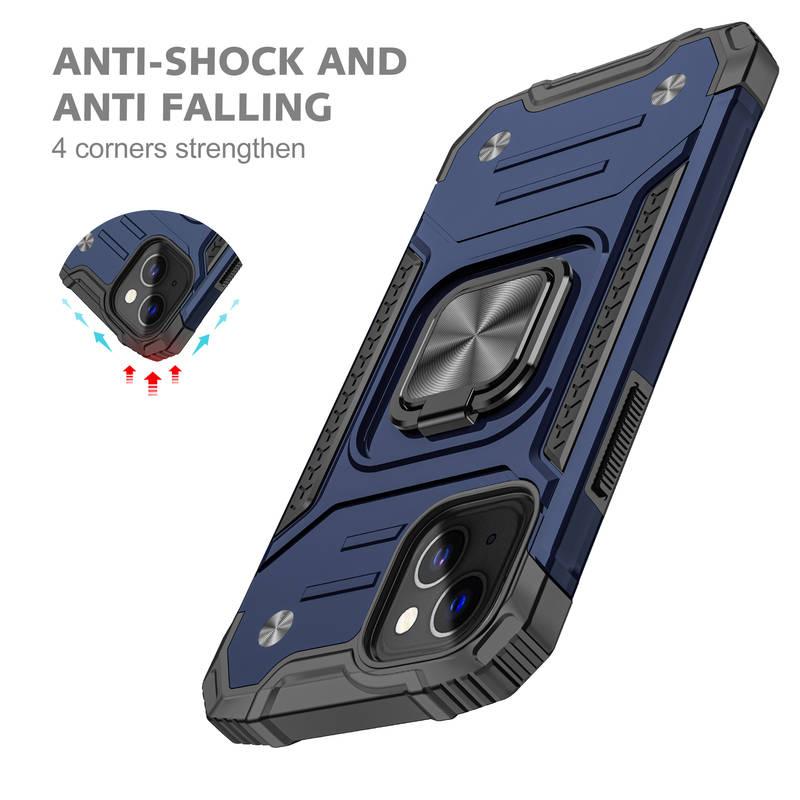 Kryt na mobil Lenuo Union Armor na Apple iPhone 14 modrý