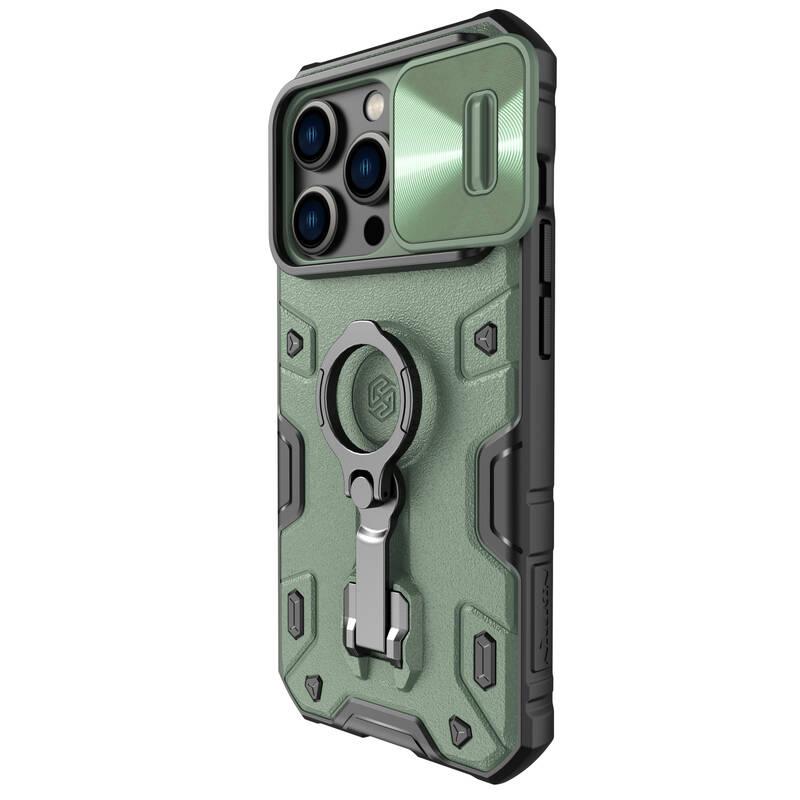 Kryt na mobil Nillkin CamShield Armor PRO na Apple iPhone 14 Pro zelený