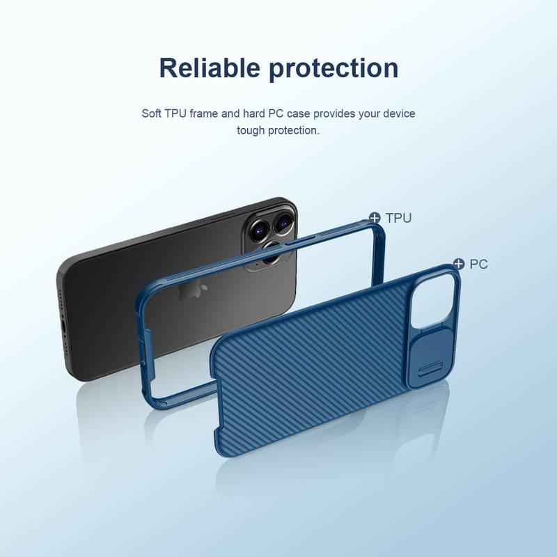 Kryt na mobil Nillkin CamShield PRO Magnetic na Apple iPhone 13 modrý