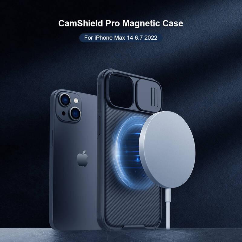 Kryt na mobil Nillkin CamShield PRO Magnetic na Apple iPhone 14 Plus modrý, Kryt, na, mobil, Nillkin, CamShield, PRO, Magnetic, na, Apple, iPhone, 14, Plus, modrý