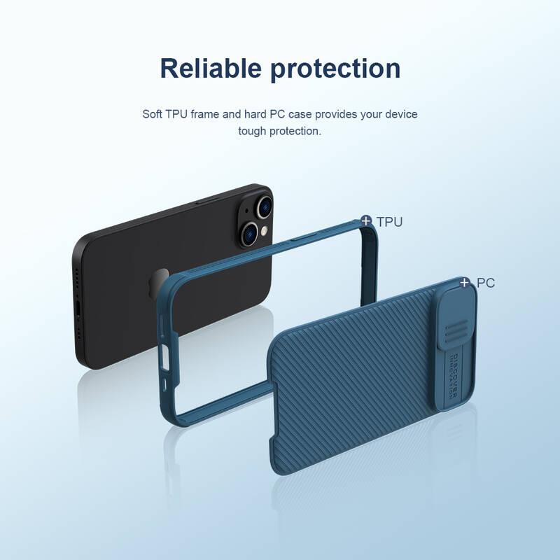 Kryt na mobil Nillkin CamShield PRO Magnetic na Apple iPhone 14 Plus modrý