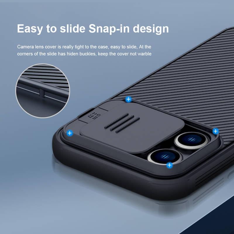 Kryt na mobil Nillkin CamShield PRO Magnetic na Apple iPhone 14 Pro fialový