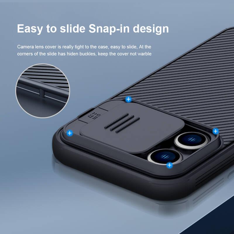 Kryt na mobil Nillkin CamShield PRO Magnetic na Apple iPhone 14 Pro Max modrý
