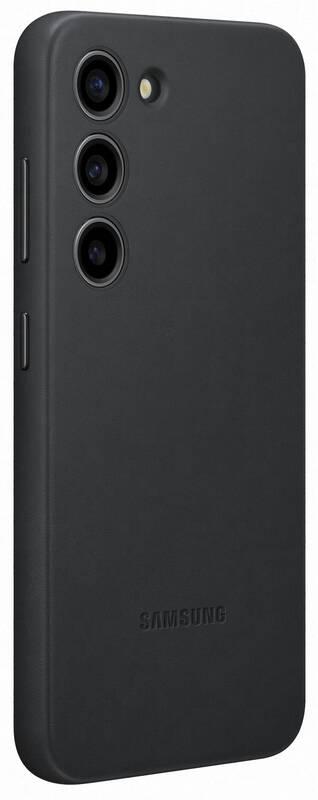 Kryt na mobil Samsung Leather na Galaxy S23 černý