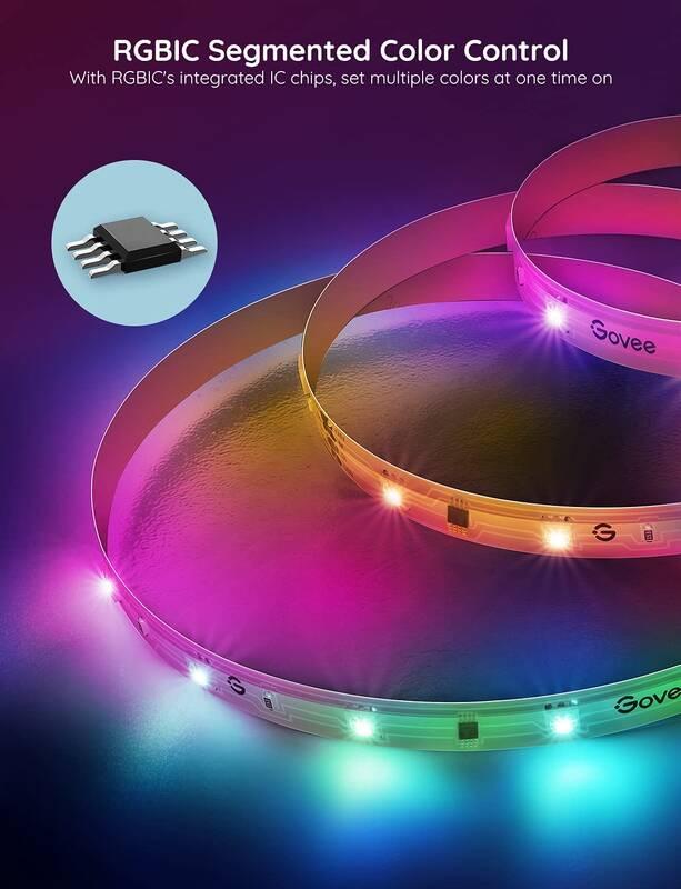 LED pásek Govee WiFi RGBIC Smart LED PRO, 5m, LED, pásek, Govee, WiFi, RGBIC, Smart, LED, PRO, 5m